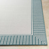 Hauteloom Skipton SKI Teal Machine Made Olefin Rug