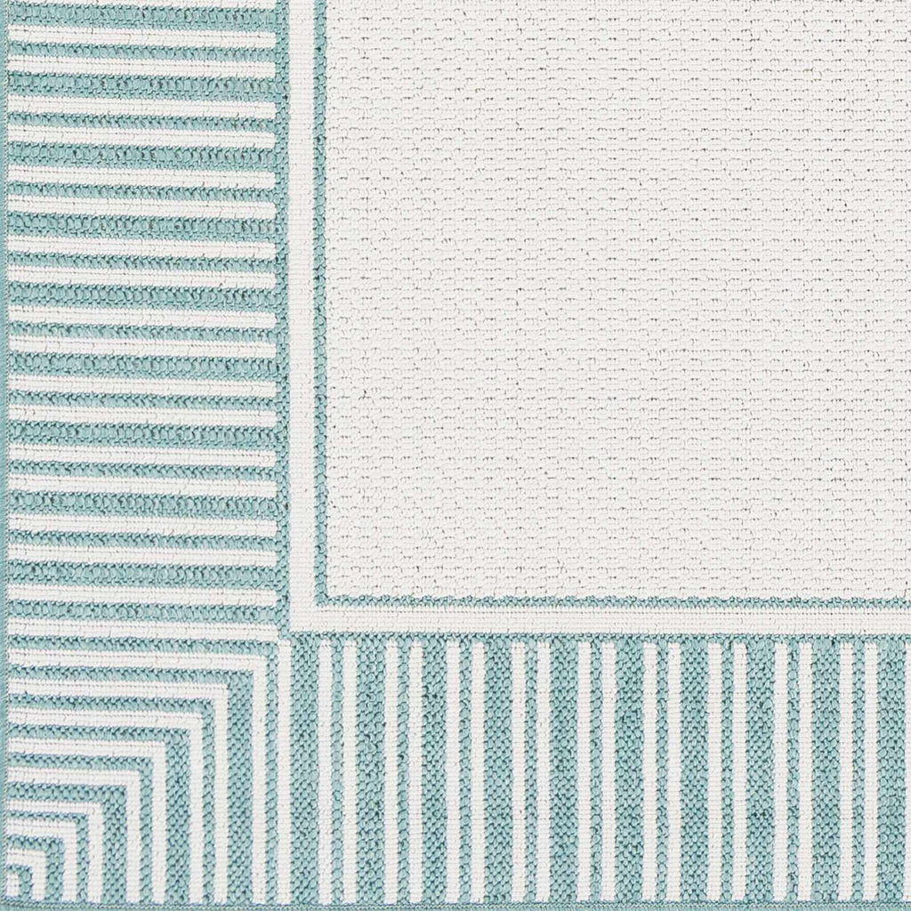 Hauteloom Skipton SKI Teal Machine Made Olefin Rug