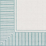 Hauteloom Skipton SKI Teal Machine Made Olefin Rug