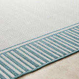 Hauteloom Skipton SKI Teal Machine Made Olefin Rug