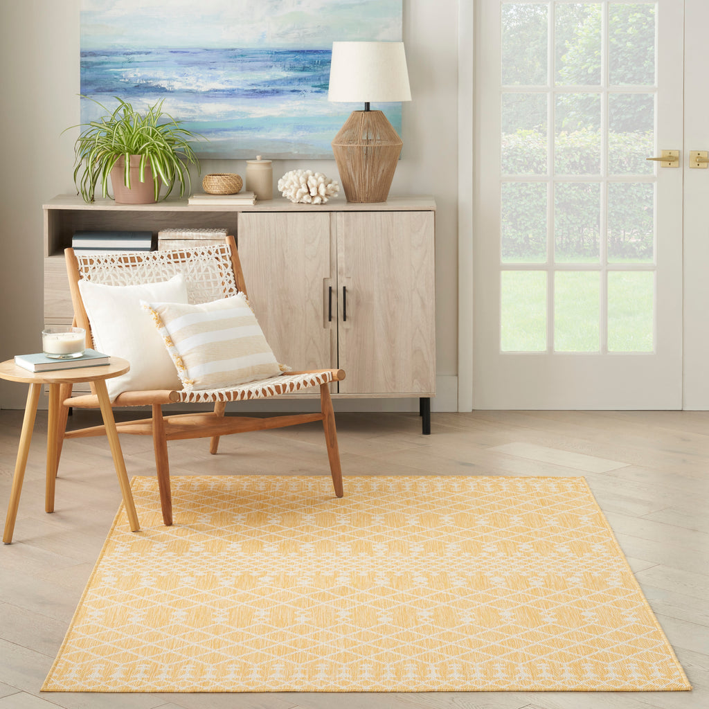 nourison positano pos02 yellow rug