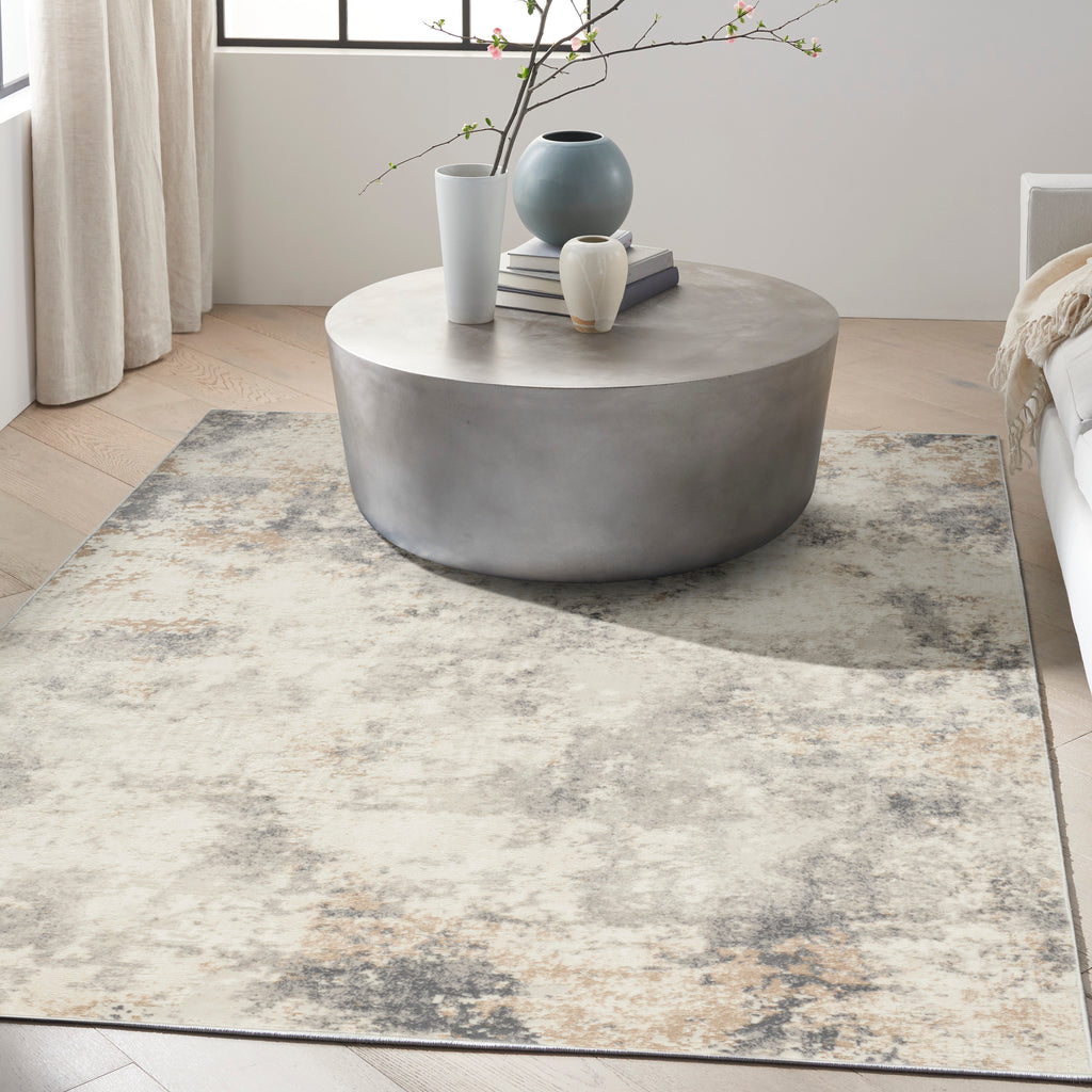 nourison ck005 enchanting ech07 ivory grey rug