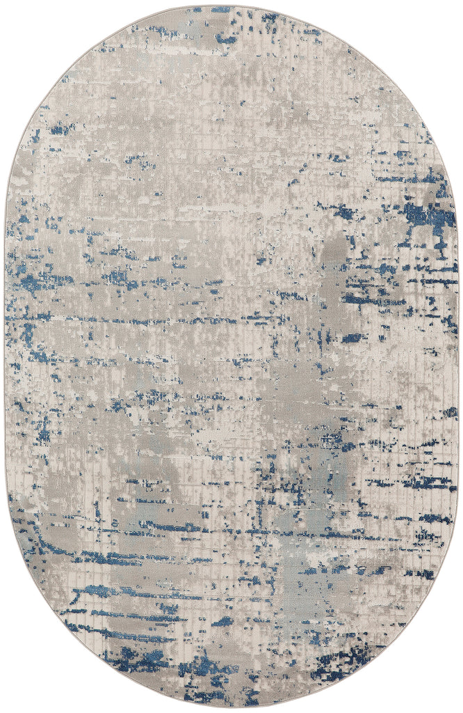 nourison quarry qua01 ivory grey blue rug