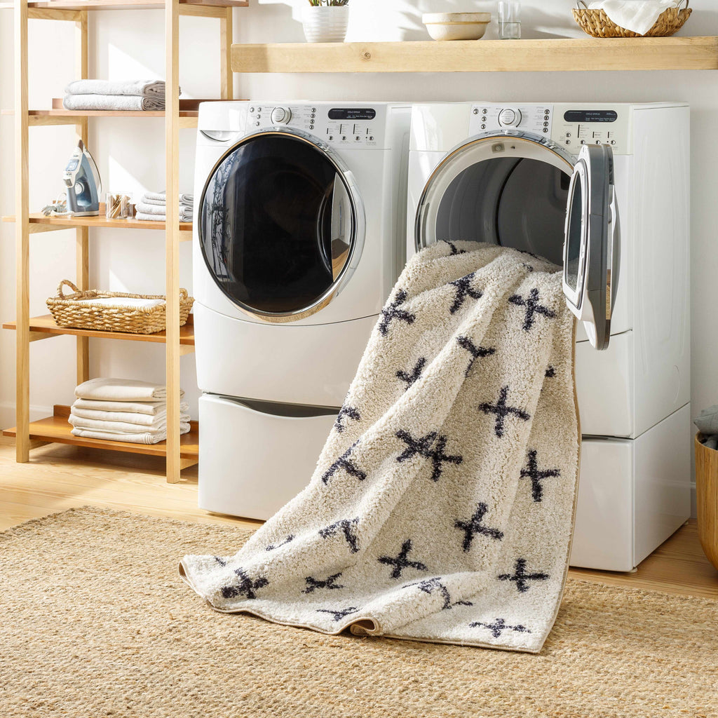 Hauteloom Bede SLKABEDE8A1 Beige Machine Made Polyester Rug