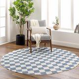 Hauteloom Brone SLLIBRONEA1 Blue Machine Made Polyester Rug