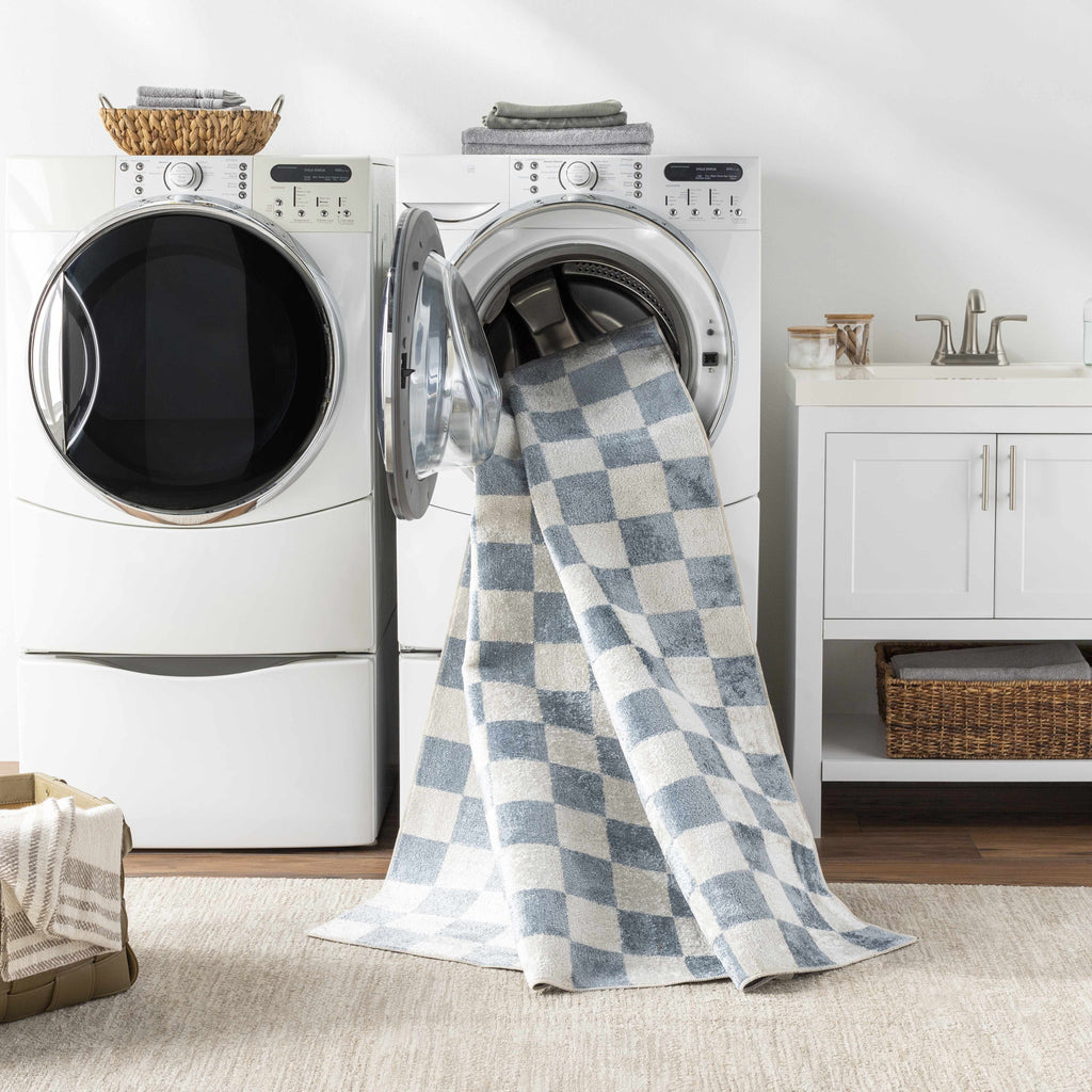 Hauteloom Brone SLLIBRONEA1 Blue Machine Made Polyester Rug