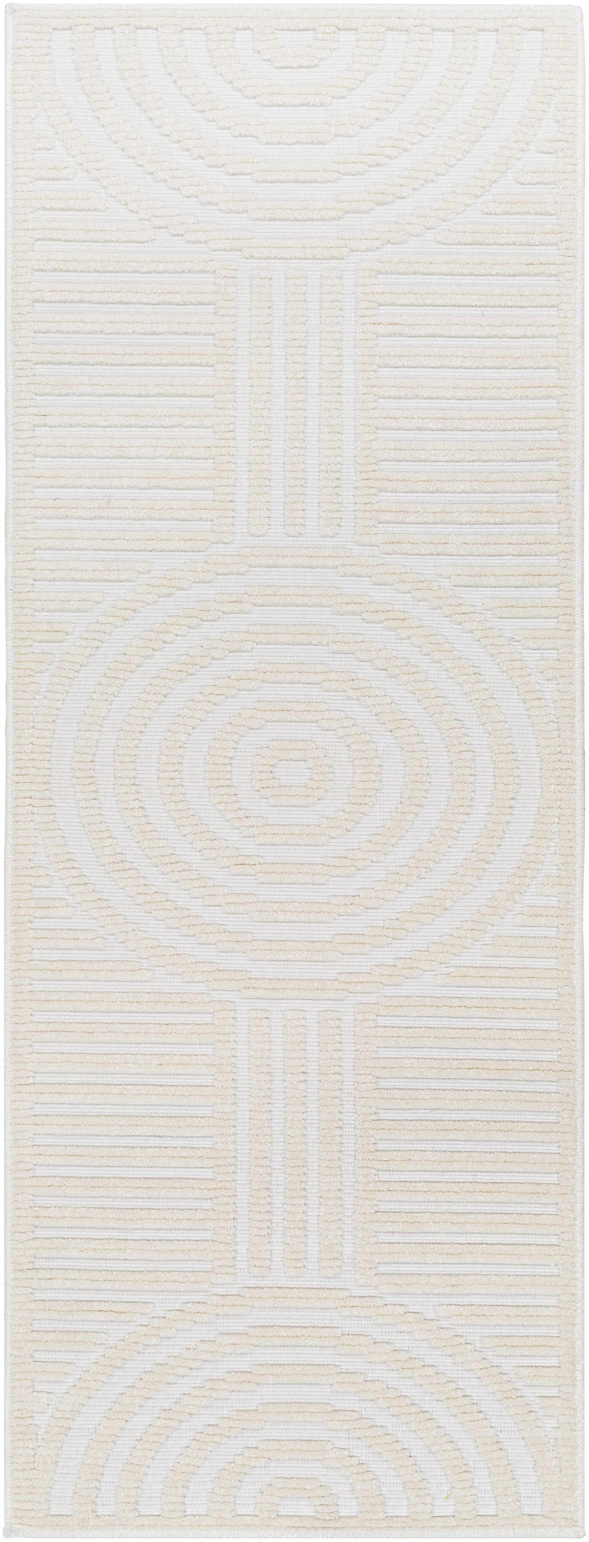 Hauteloom Deron SLYBDERONA1 White Machine Made Polypropylene Rug