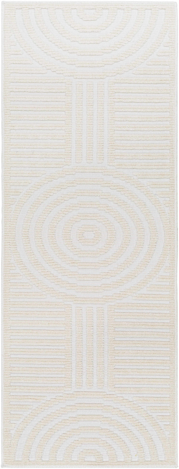 Hauteloom Deron SLYBDERONA1 White Machine Made Polypropylene Rug