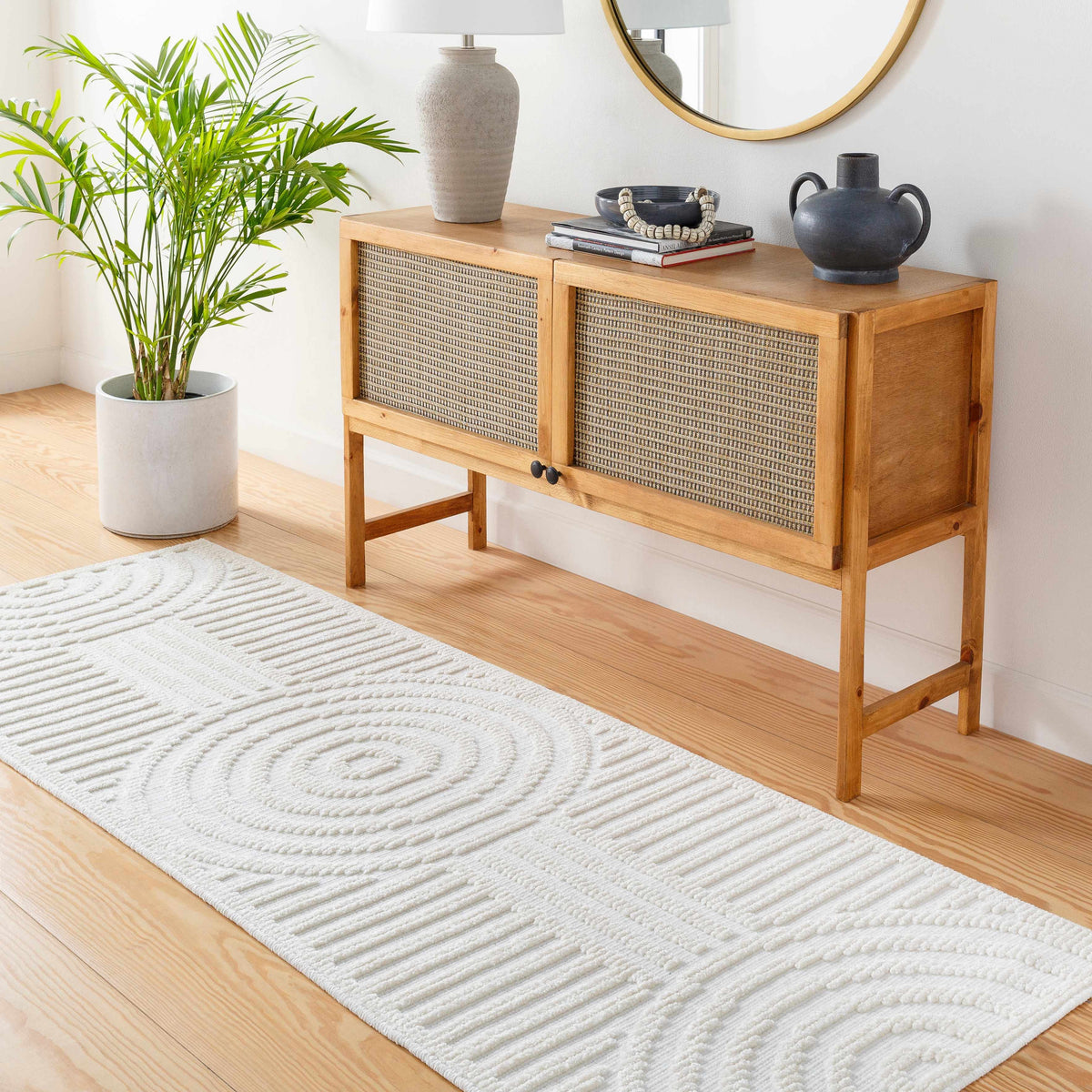 Hauteloom Deron SLYBDERONA1 White Machine Made Polypropylene Rug