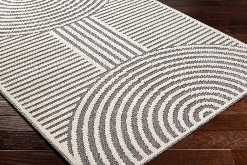 Hauteloom Deron SLYBDERONA3 Gray Machine Made Polypropylene Rug