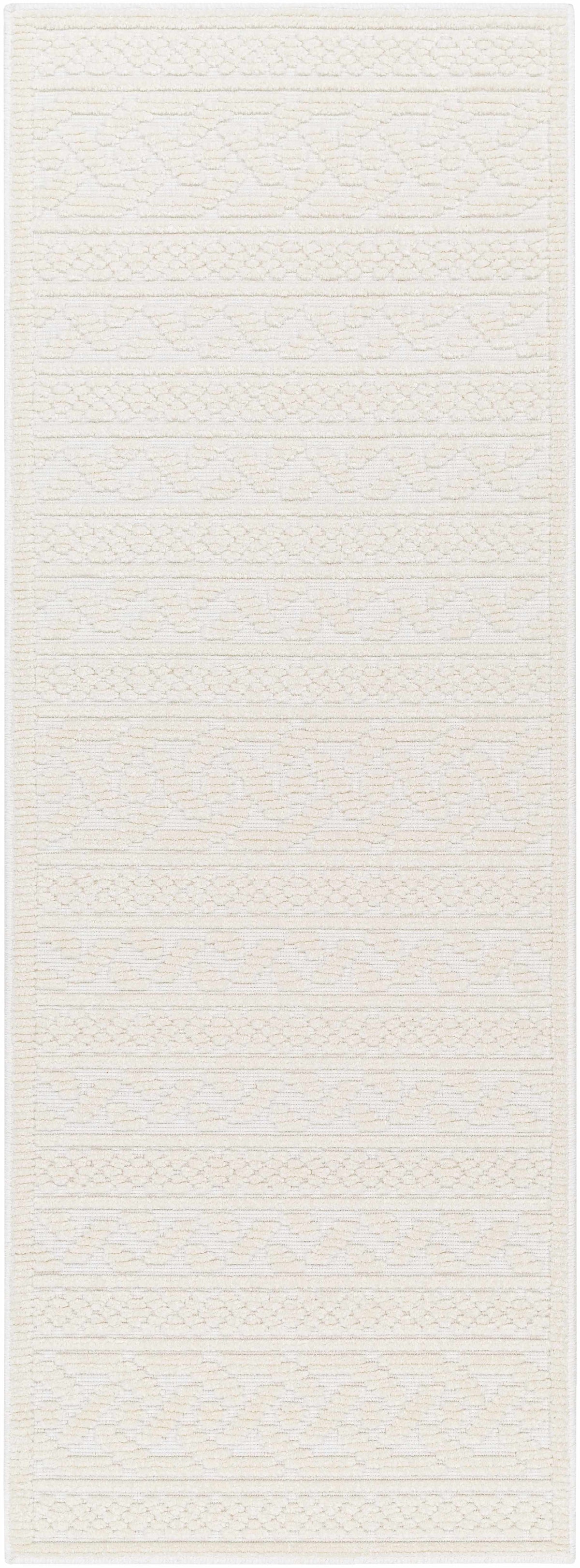 Hauteloom Fadey SLYBFADEYA1 White Machine Made Polypropylene Rug