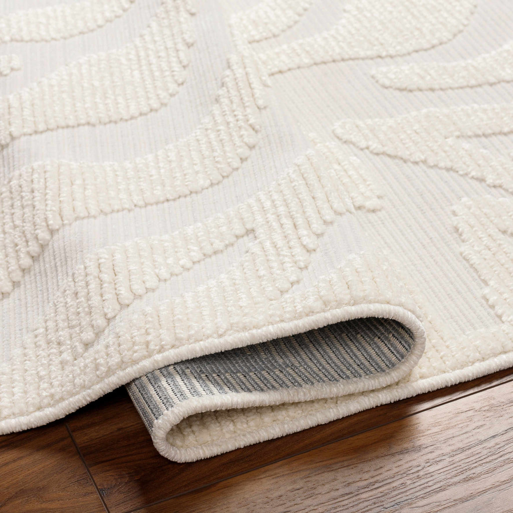 Hauteloom Keto SLYBKETO8A1 White Machine Made Polypropylene Rug