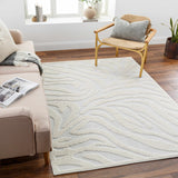 Hauteloom Keto SLYBKETO8A1 White Machine Made Polypropylene Rug