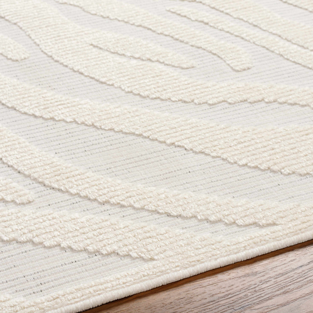 Hauteloom Keto SLYBKETO8A1 White Machine Made Polypropylene Rug