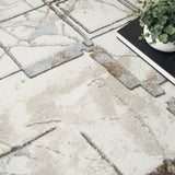 nourison glitz glz02 ivory grey rug