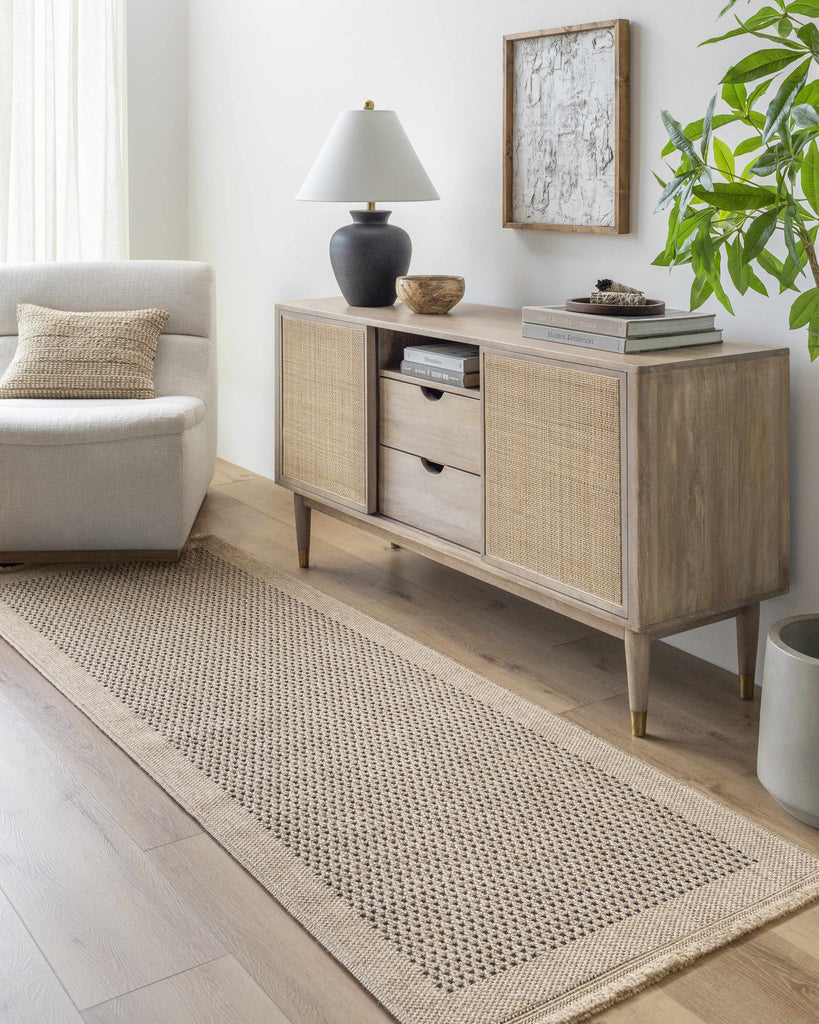 Hauteloom Bast SMGBBASTQA1 Light Beige Machine Made Polypropylene Rug