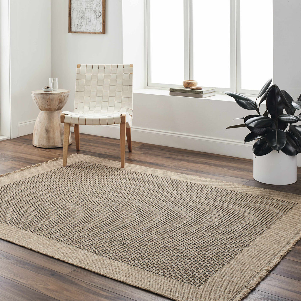 Hauteloom Bast SMGBBASTQA1 Light Beige Machine Made Polypropylene Rug