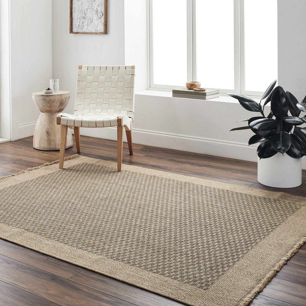 Hauteloom Biana SMGBBIANAA1 Light Brown Machine Made Polypropylene Rug