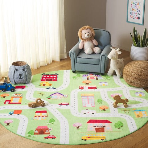 safavieh clearance santa monica kids smk100y light green rug
