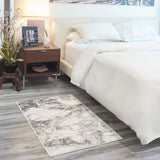 nourison elation etn13 ivory grey rug