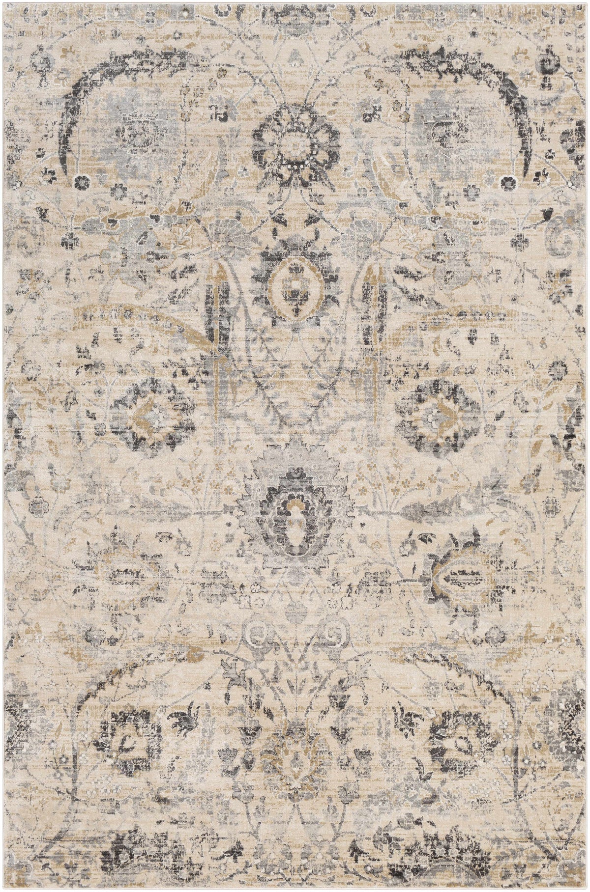 Hauteloom Sunnyside SNN Charcoal Machine Made Polypropylene Rug