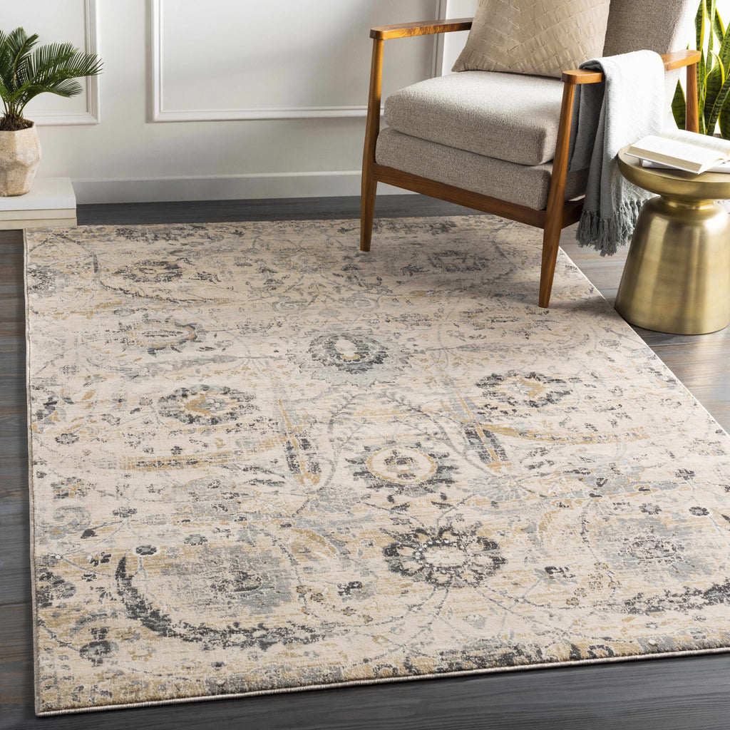 Hauteloom Sunnyside SNN Charcoal Machine Made Polypropylene Rug
