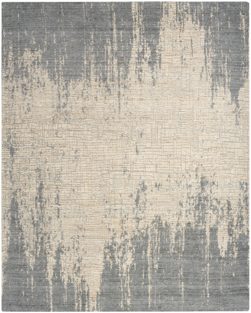 nourison harmony hay03 slate beige rug