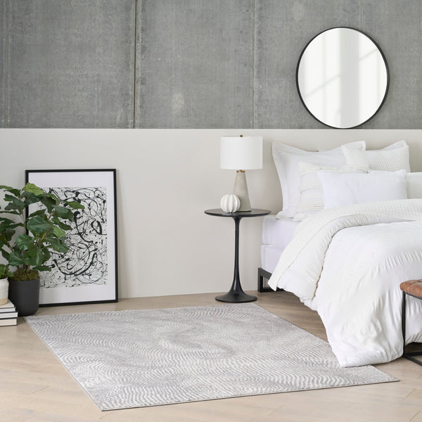 nourison central park west cep01 grey rug