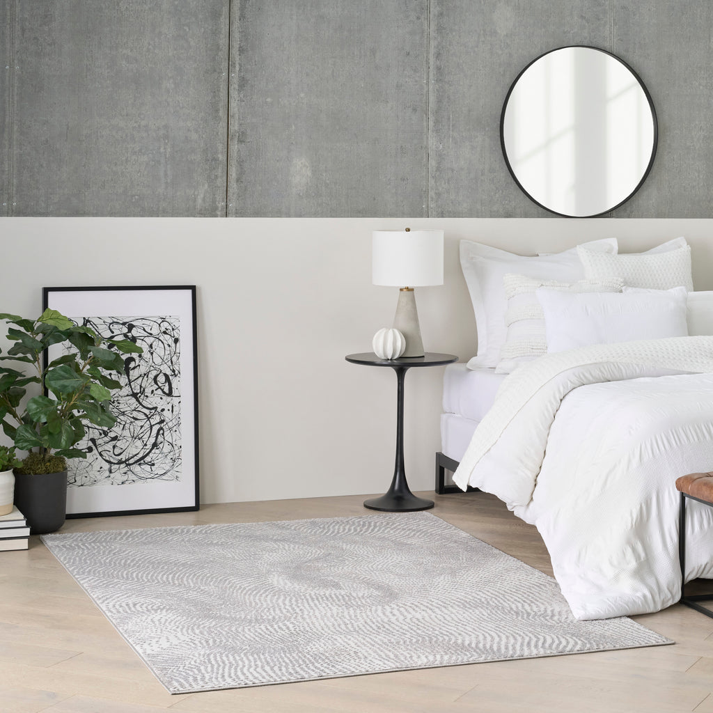 nourison central park west cep01 grey rug