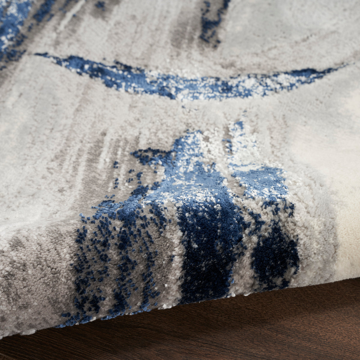 nourison brushstrokes bsk02 grey navy rug