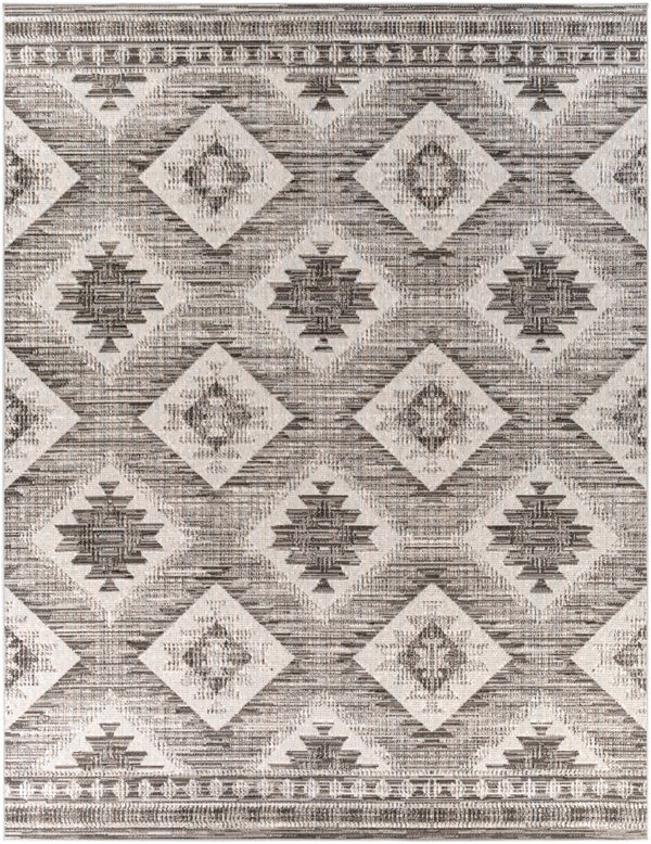 Hauteloom Spade SPAD Black Machine Made Polypropylene Rug
