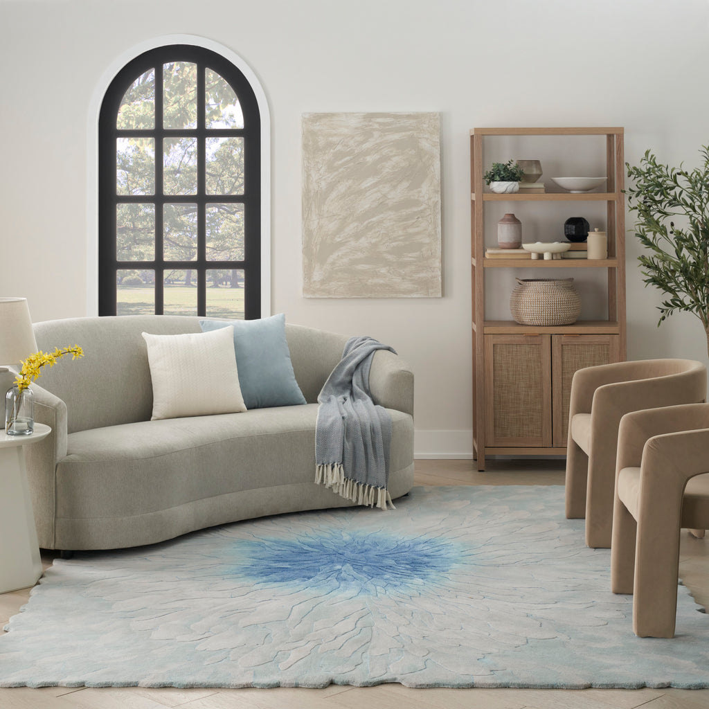 nourison prismatic prs39 blue rug