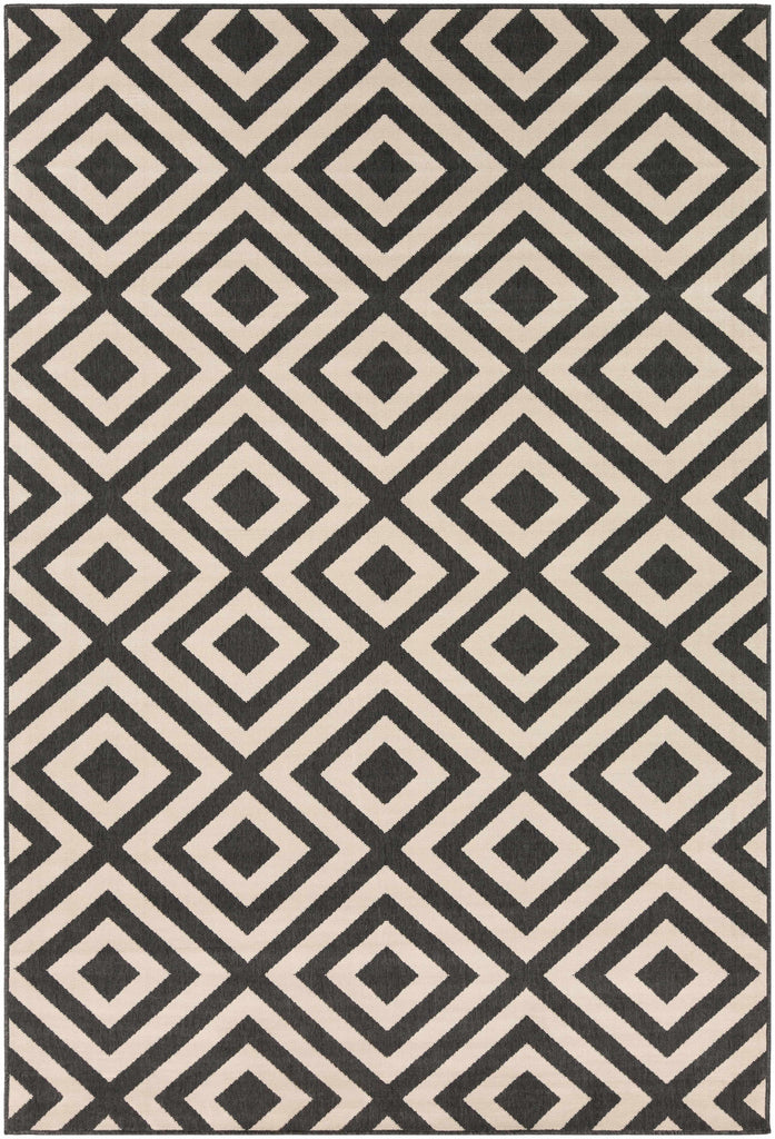 Hauteloom Spilsby SPIL Black Machine Made Olefin Rug