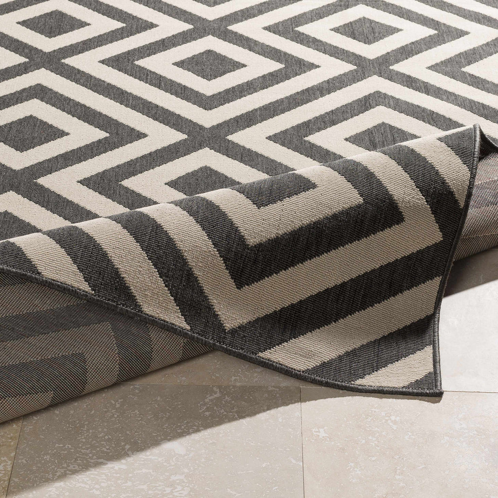 Hauteloom Spilsby SPIL Black Machine Made Olefin Rug