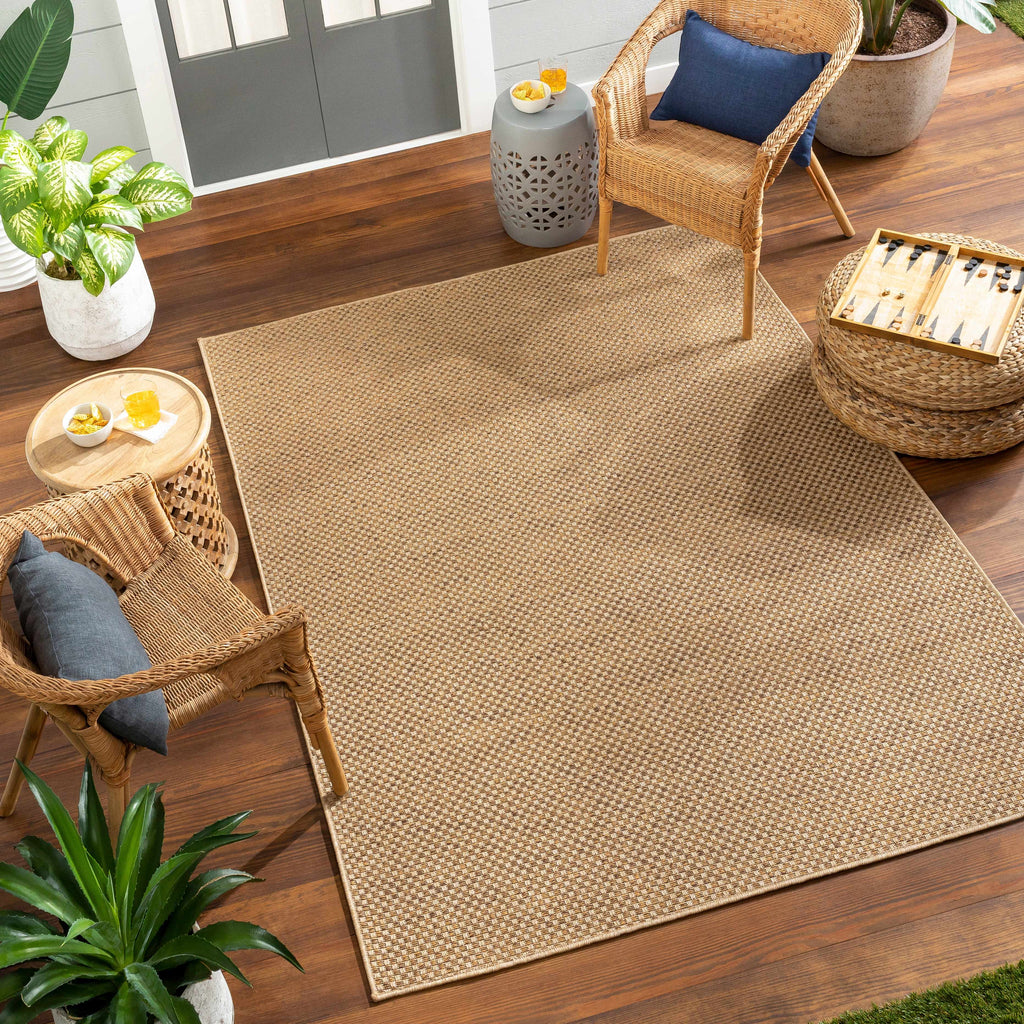 Hauteloom Zeta SPMDZETA8A1 Tan Machine Made Polypropylene Rug