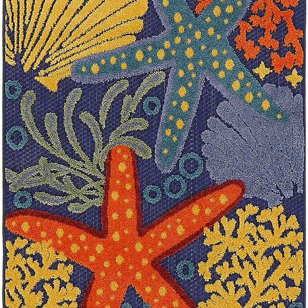nourison aloha alh24 navy multicolor rug