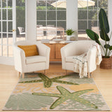 nourison aloha alh24 green yellow rug