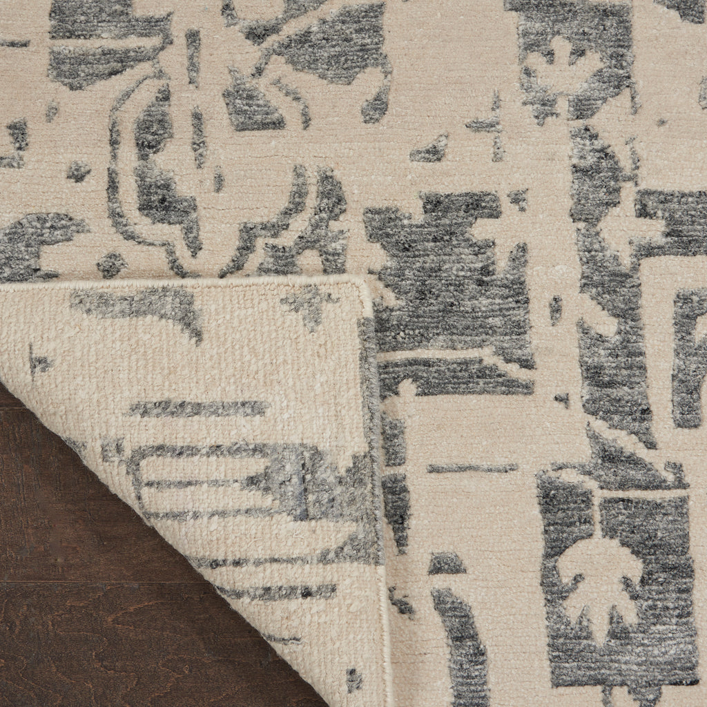 nourison silk shadows sha19 ivory grey rug