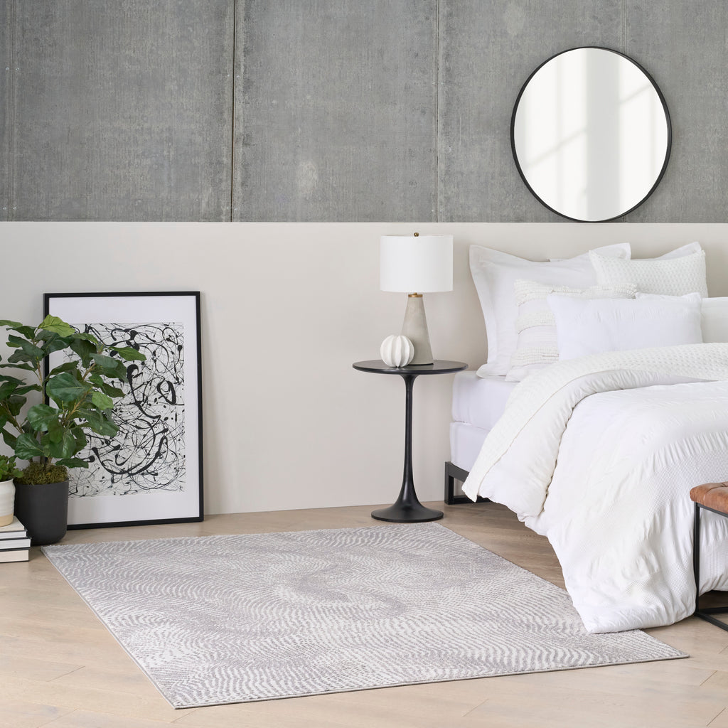 nourison central park west cep01 grey rug