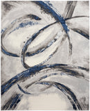 nourison brushstrokes bsk02 grey navy rug