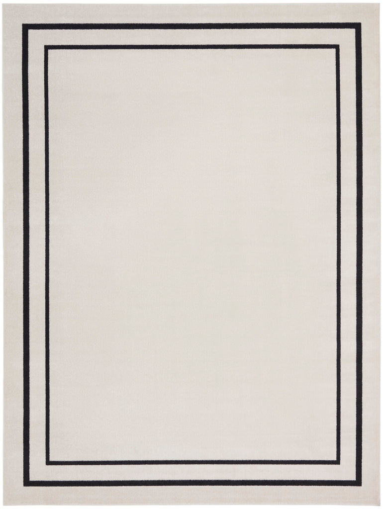 nourison nourison essentials nre02 ivory black rug