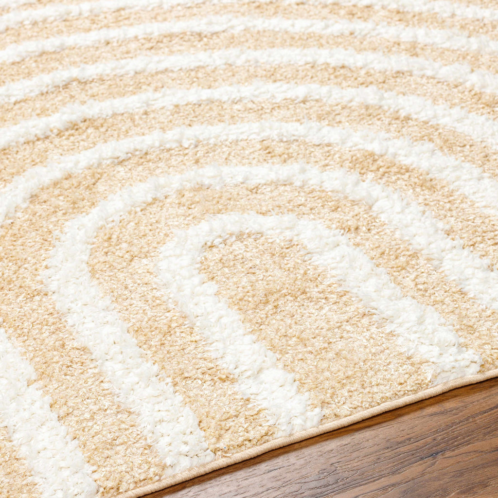 Hauteloom Arnel SRDGARNELA4 Mustard Machine Made Polyester Rug
