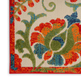 nourison aloha alh17 red multicolor rug