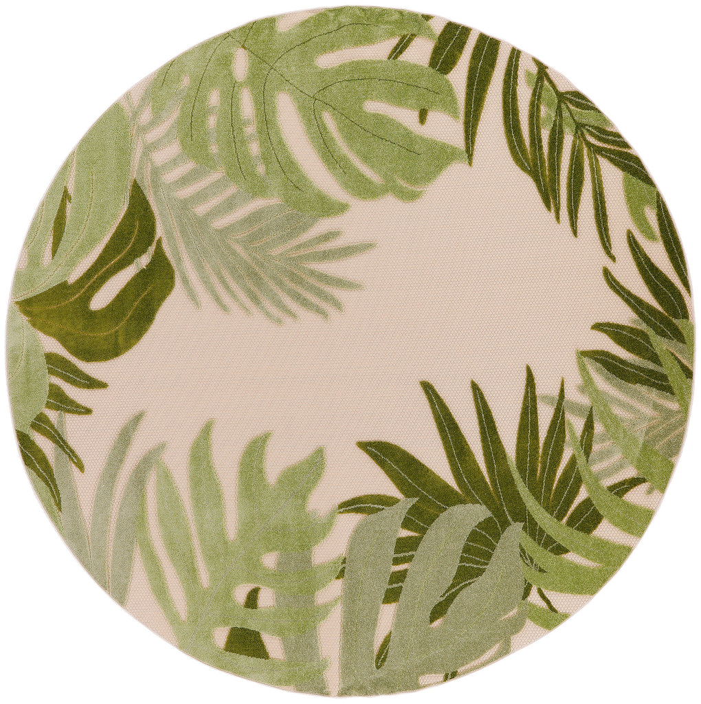 nourison aloha alh40 ivory green rug