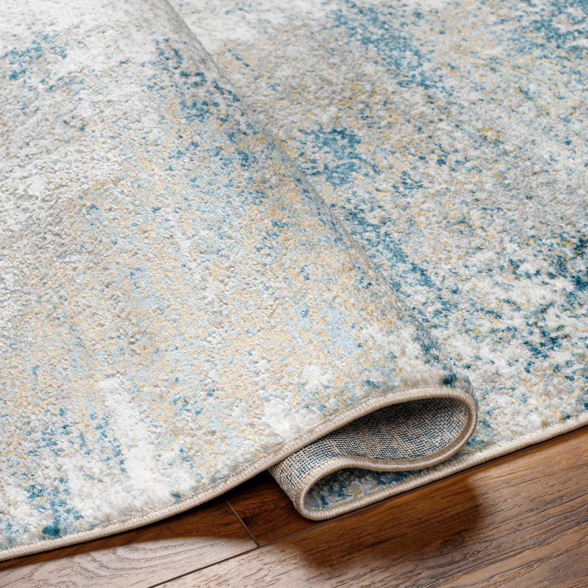 Hauteloom Duval SSFBDUVALA1 Silver Gray Machine Made Polyester Rug