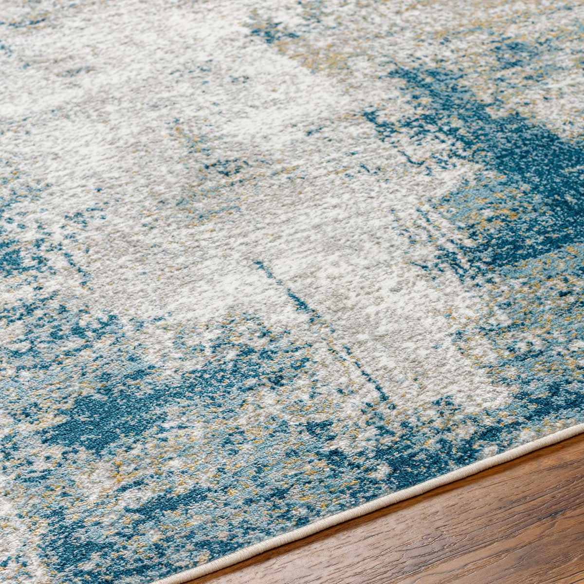 Hauteloom Duval SSFBDUVALA1 Silver Gray Machine Made Polyester Rug