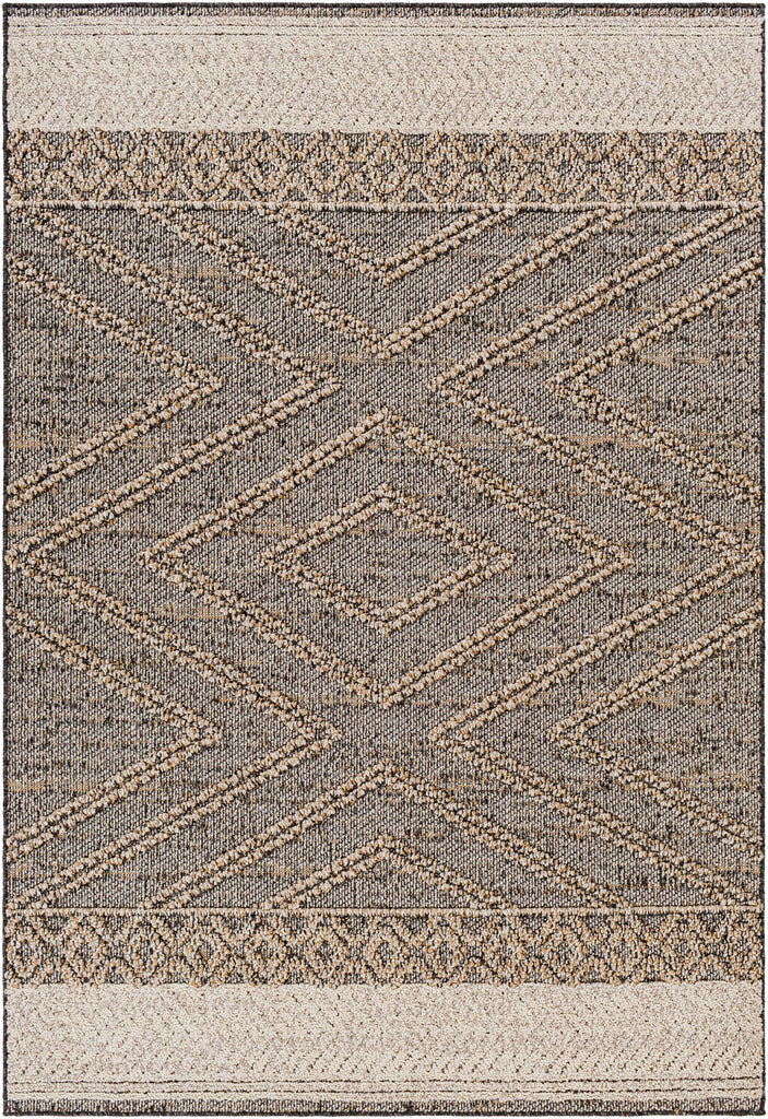 Hauteloom Areli SSSBARELIA2 Black Machine Made Polypropylene Rug