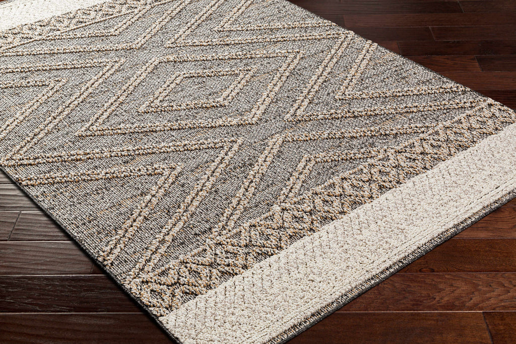 Hauteloom Areli SSSBARELIA2 Black Machine Made Polypropylene Rug