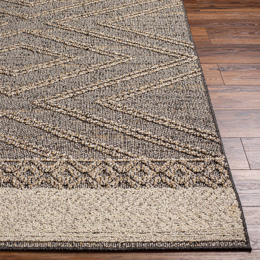 Hauteloom Areli SSSBARELIA2 Black Machine Made Polypropylene Rug