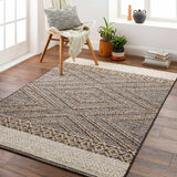 Hauteloom Areli SSSBARELIA2 Black Machine Made Polypropylene Rug